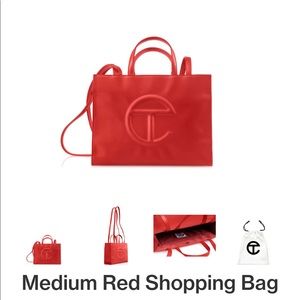 Telfar Medium Red Shopping Bag